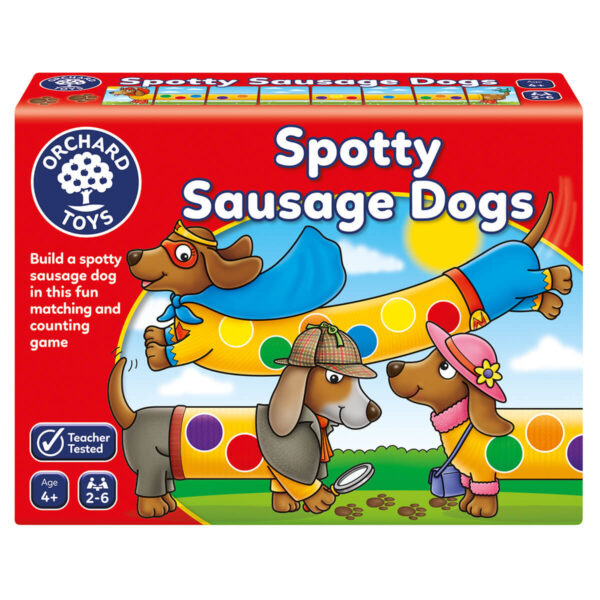 Joc educativ in limba engleza - Cateii patati - Spotty Sausage Dogs - Orchard Toys