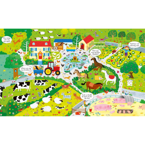Carte cu Puzzle - Book and Jigsaw On the Farm - Usborne