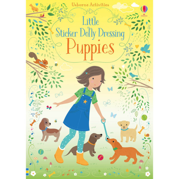 Carte pentru copii - Little Sticker Dolly Dressing Puppies - Usborne
