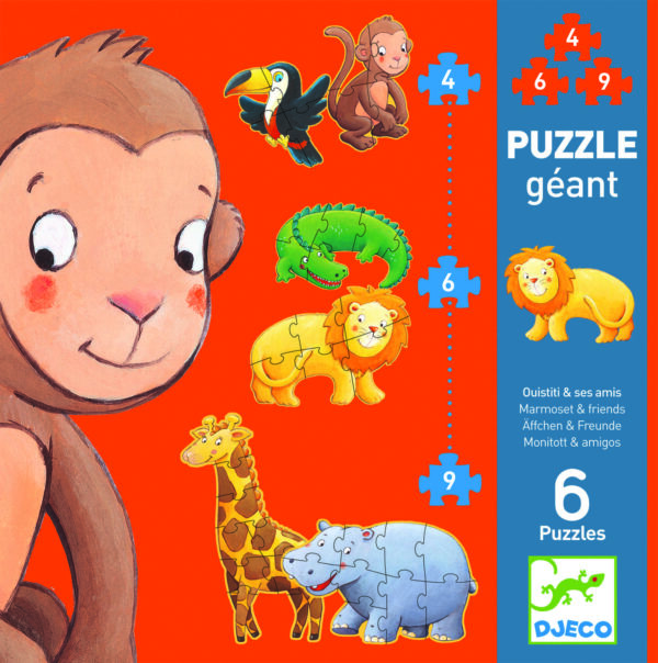 Puzzle gigant - Animale salbatice - Djeco