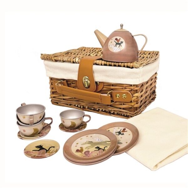 Set de ceai in cos pentru picnic - Muzicantii din Bremen - Egmont Toys